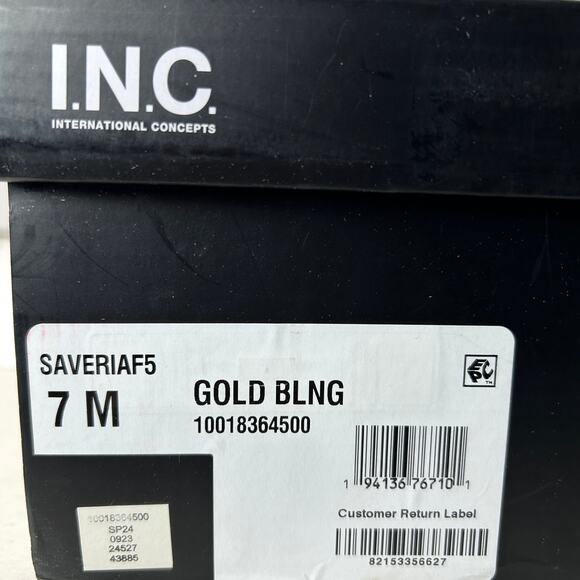 INC International Concepts SeveriaF5 Jeweled Knee High Boot Gold Women 7M NWB - Picture 14 of 14